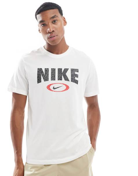 Nike Training – T-Shirt in Weiß mit ovalem Swoosh-Print - view 1