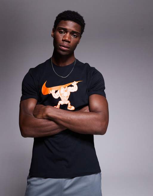 Nike Training - T-shirt met fitness hond-print in zwart, 3 van 4