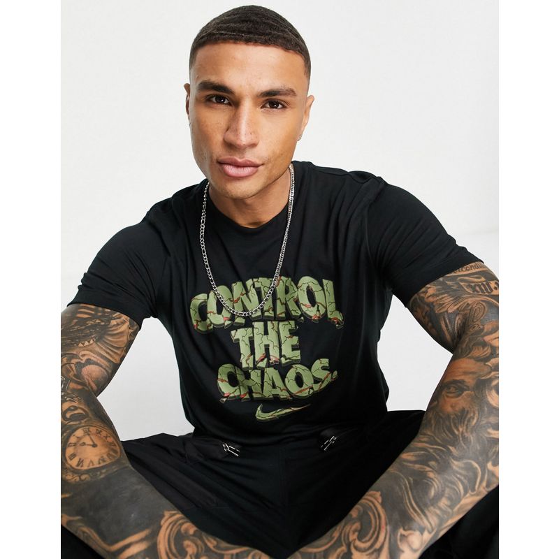 Uomo Activewear Nike Training - T-shirt nera con scritta