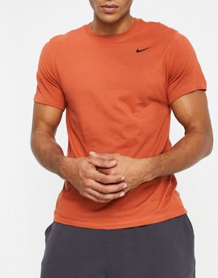 Nouveau Nike Training - T-shirt ras de cou en tissu Dri-FIT - Orange