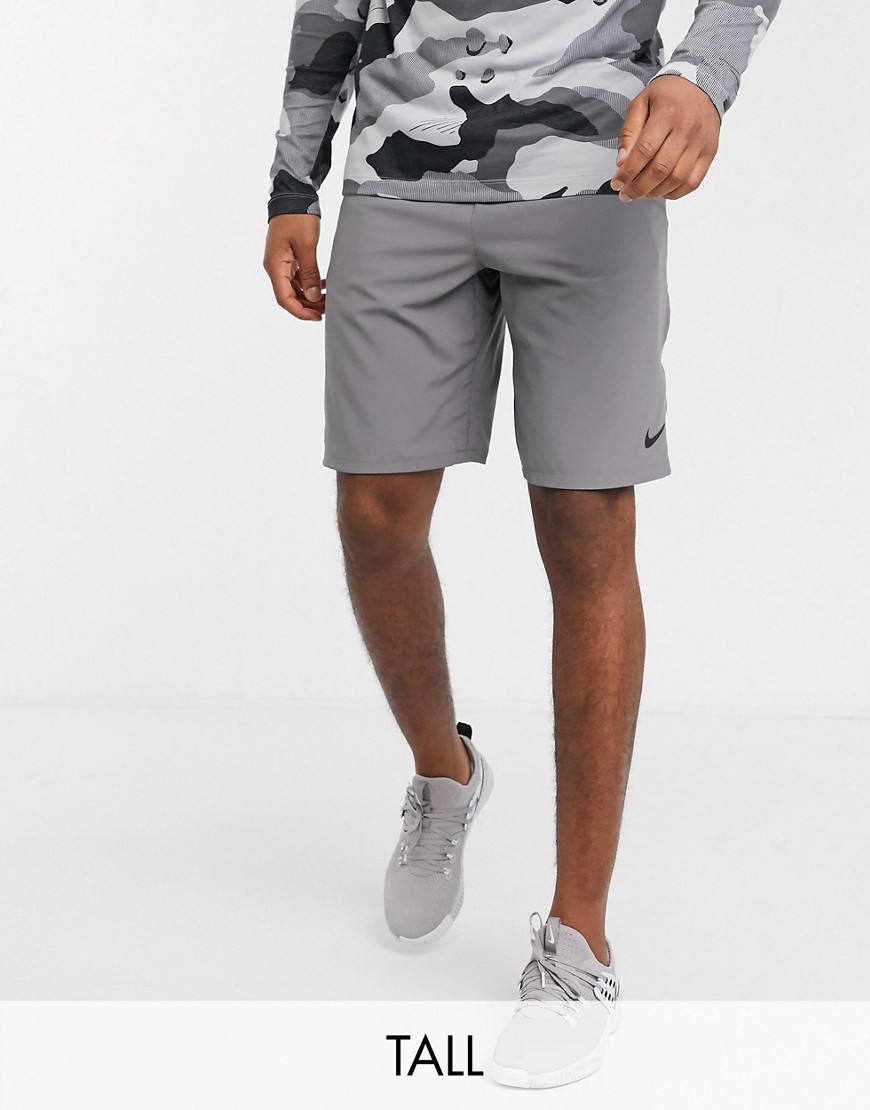 Nike Training Tall 8 inch woven shorts in grey