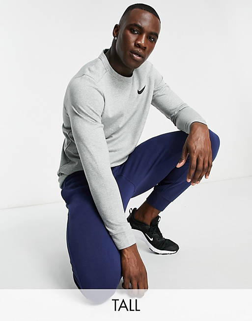 Nike Training Tall crew neck sweat in grey