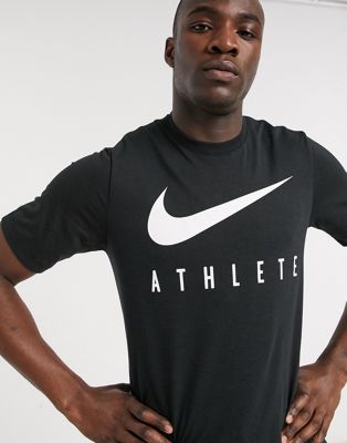 nike athlete t shirt black