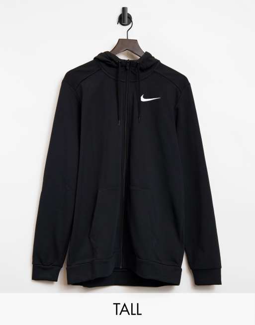 Nike Training Tall - Dry - Felpa con cappuccio nera con zip