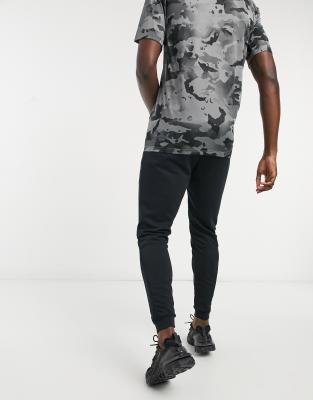 nike training tall dry tapered joggers in black