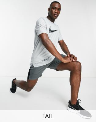 Nike Training Tall Hyperdry large logo t-shirt in grey - ASOS Price Checker