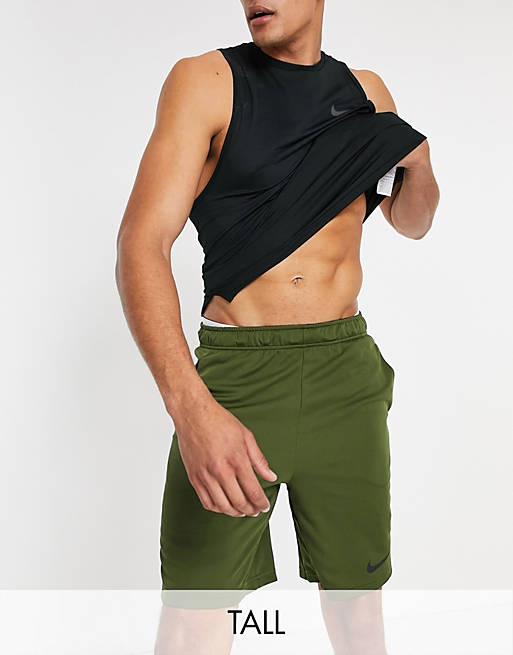 Nike Training Tall knitted shorts in khaki