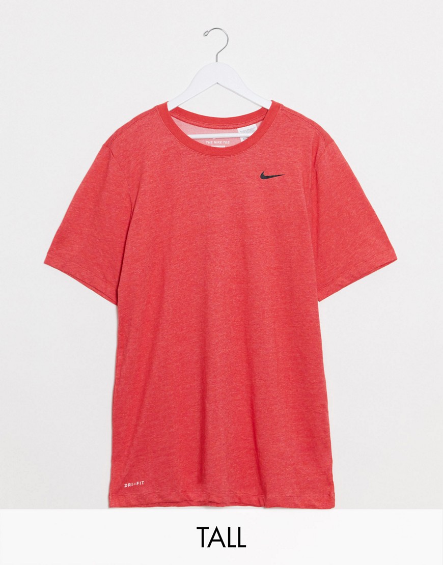 Nike Training – Tall – Röd t-shirt