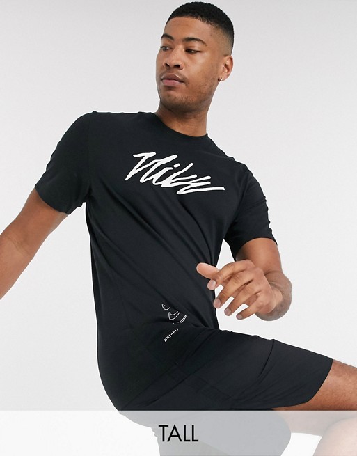 Nike Training Tall Sport Clash logo t-shirt in black