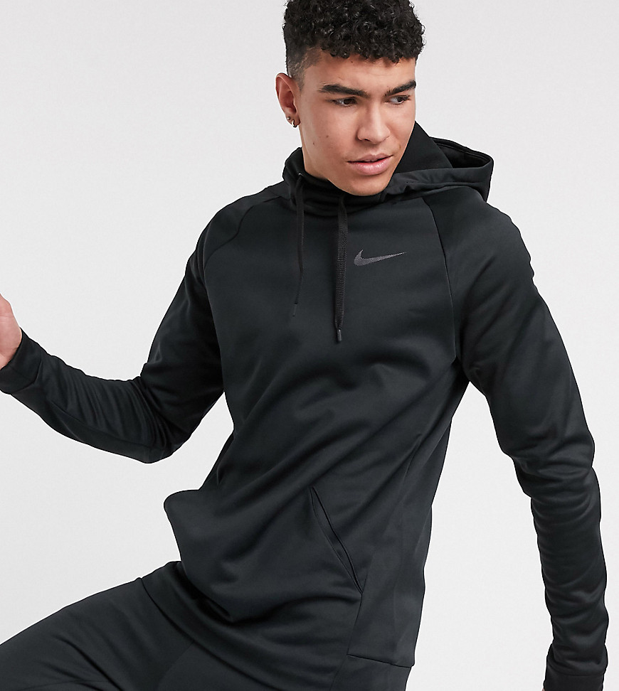 Nike Training – Tall – Svart huvtröja i termomaterial