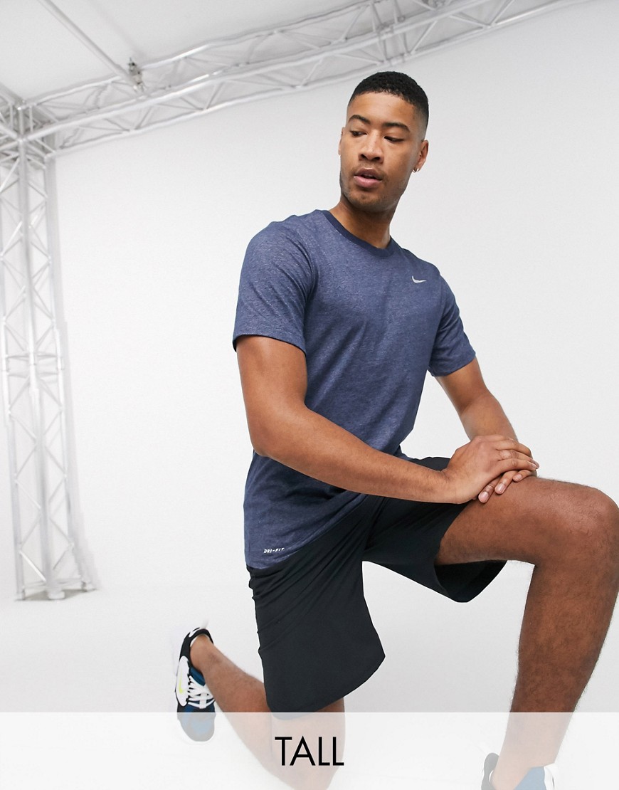Nike Training Tall - T-shirt blu navy