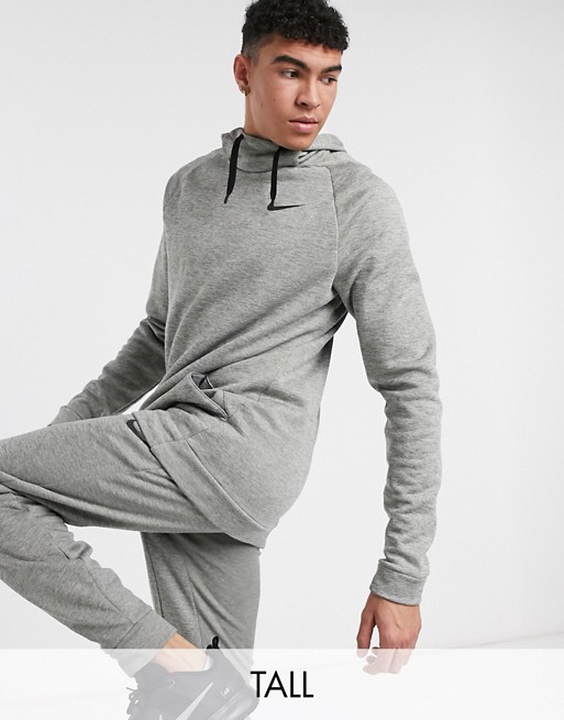 Nike Training Tall therma hoodie in grey marl