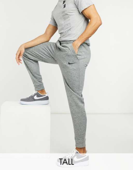 Nike Training Tall therma tapered joggers in grey