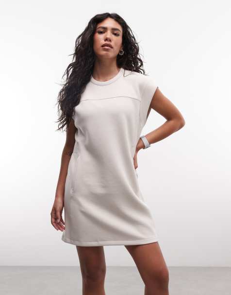 Nike Training tank dress in beige - view 1