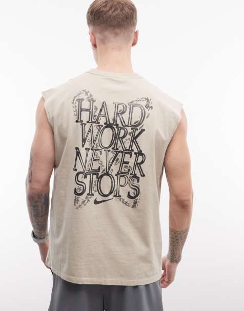 Nike Training tank top in khaki - view 1