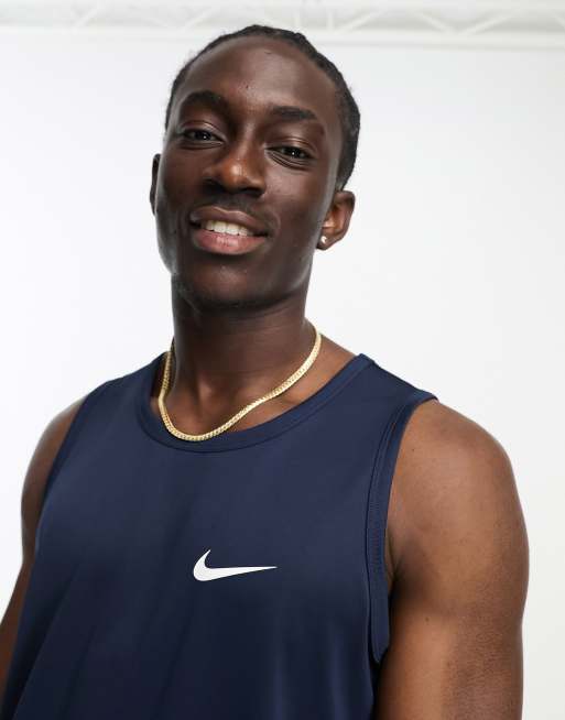 Nike Training tank top in navy | ASOS