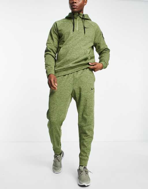 Olive green 2025 nike jogger suit