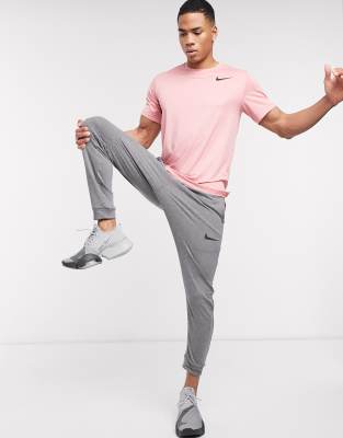 nike training tapered joggers in charcoal