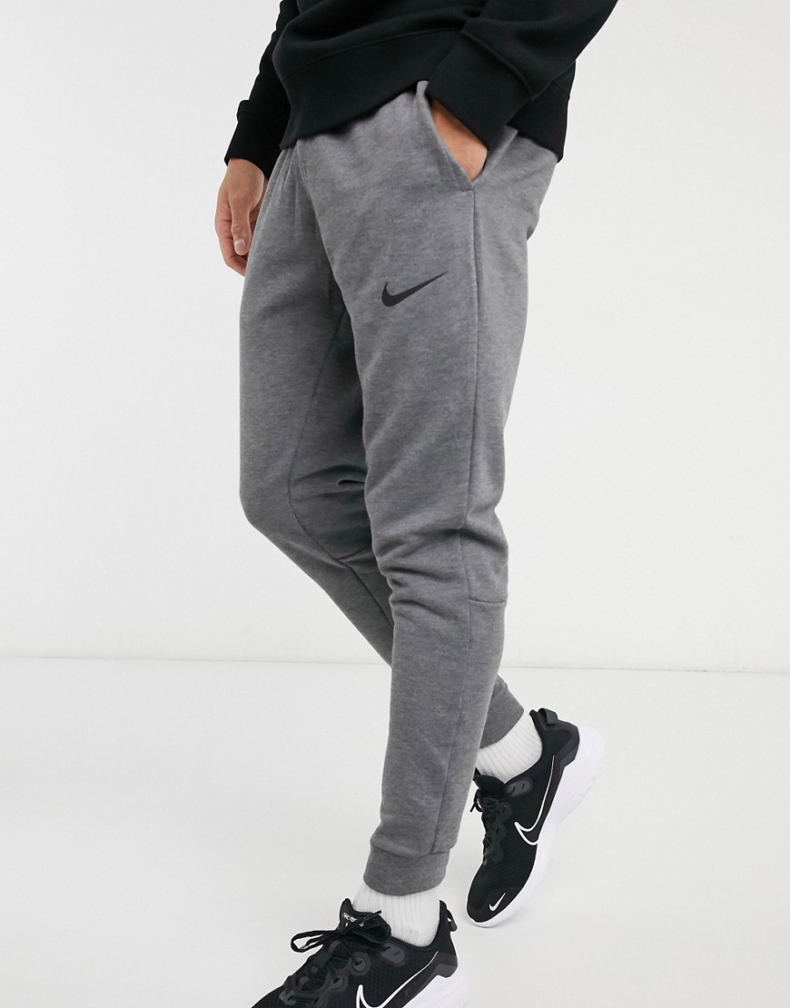 Nike Training tapered joggers in charcoal-Black