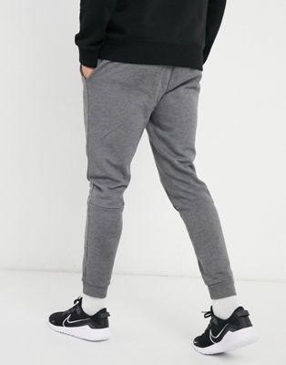 nike training tapered joggers in charcoal