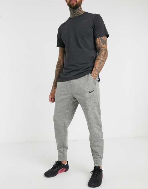 Nike Training tapered joggers in grey marl ASOS