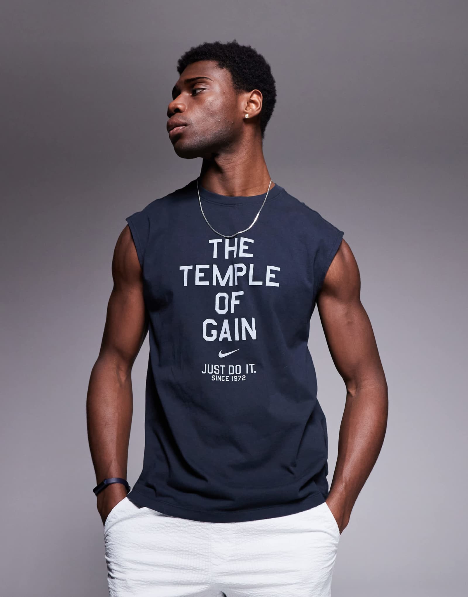 Майка Nike Training The Temple Of Gain с графическим принтом черного цвета