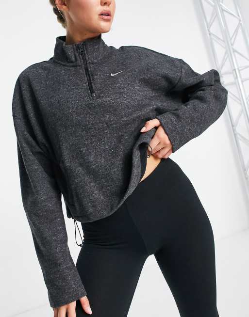 NIKE FITNESS QUARTER ZIP PULL OVER HOODIE