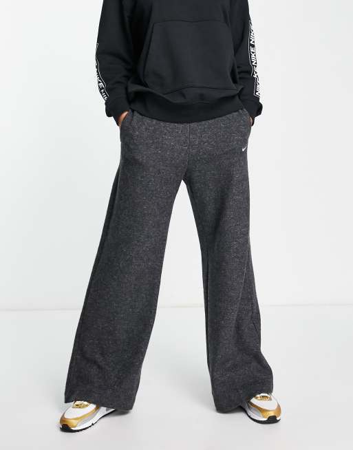 Nike Training ThermaFIT cosy wide joggers in black ASOS