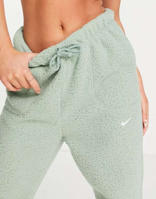 Nike Training Therma-FIT cozy fleece joggers in mint green