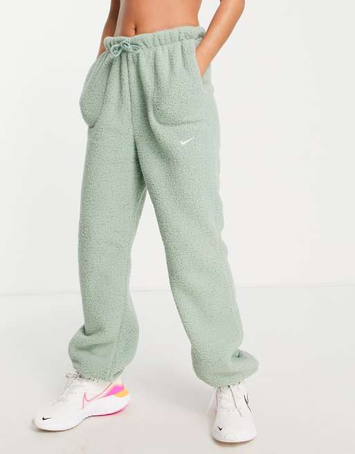 Nike Training Therma-FIT cozy fleece joggers in mint green