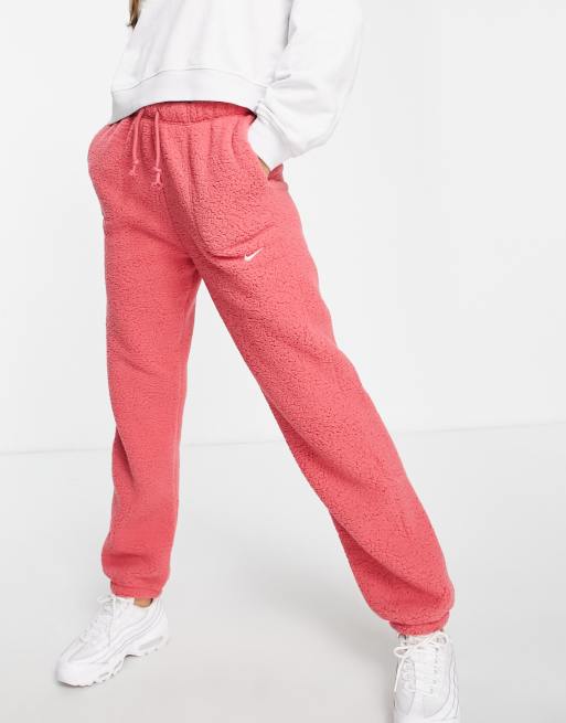 Nike Training Therma-FIT cozy wide joggers in pink