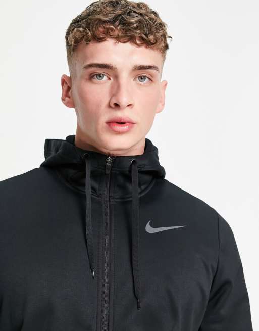 Nike Training – Therma-FIT – Czarna bluza z kapturem zapinana na zamek