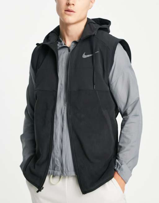 Nike Training Therma FIT full zip hooded gilet inblack