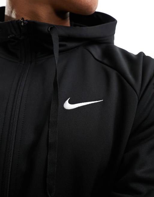 Nike Dri-Fit Hoodie Funnel Neck Women's Medium Grey with Black Check Logo