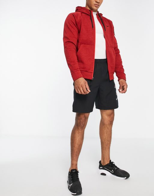 Red nike jacket online full zip