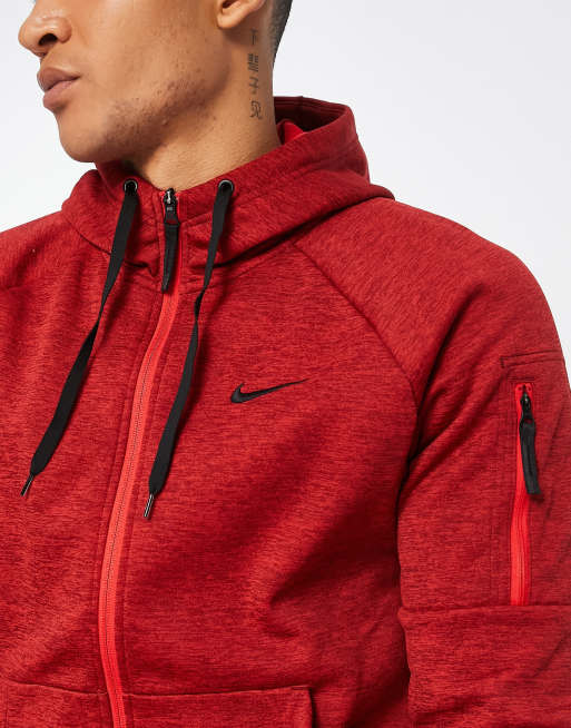 Red nike jacket hoodie hot sale