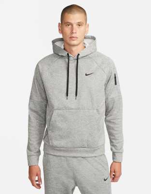 Nike Men's  Therma Therma-fit Hooded Fitness Pullover In Gray