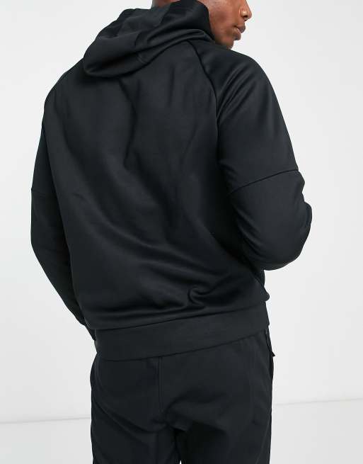 Nike Training Therma FIT large Swoosh hoodie in black ASOS