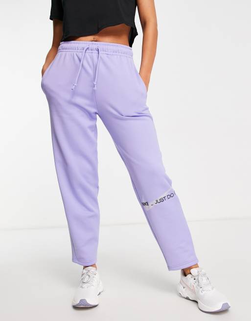 Nike Training Therma FIT logo joggers in lilac ASOS