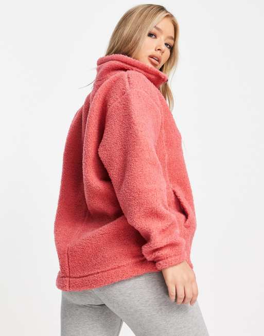 Nike Training Therma FIT Statement Cozy half zip top in pink