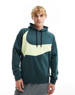 Nike Training Therma- FIT Swoosh hoodie in deep green - ASOS Price Checker