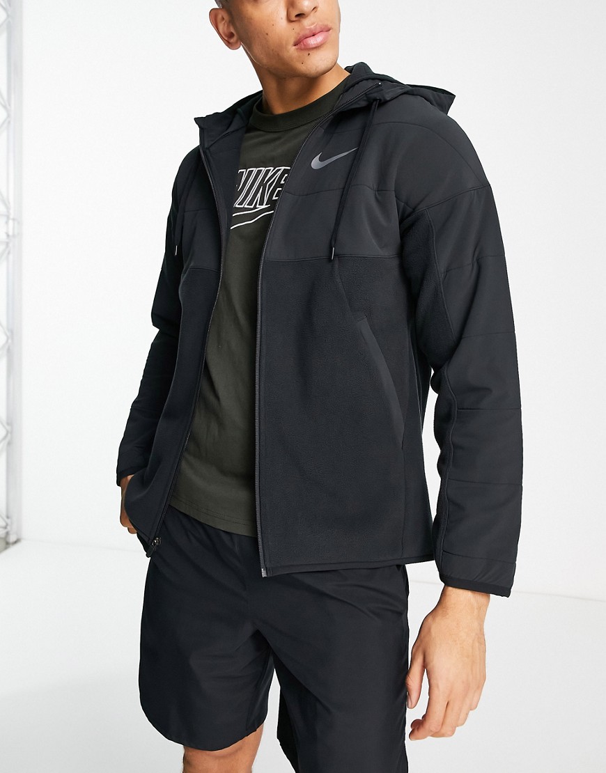 Nike Training Therma-FIT Winterized full-zip hoodie in black