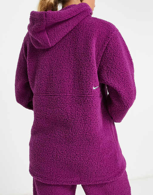 Nike Training Therma FIT Zachte oversized hoodie in paars ASOS