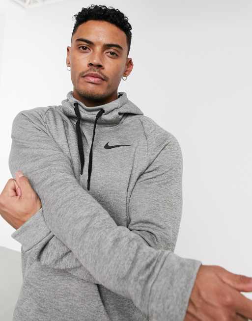 Nike grey best sale marl hoodie