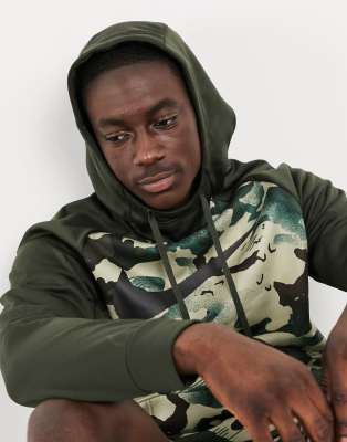 nike green camo hoodie