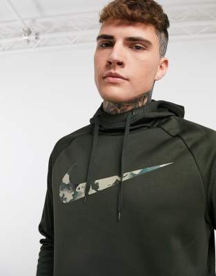 nike therma hoodie green