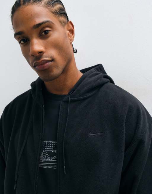 Nike Training Therma Polar Fleece zip-through hoodie in black, 3 of 5