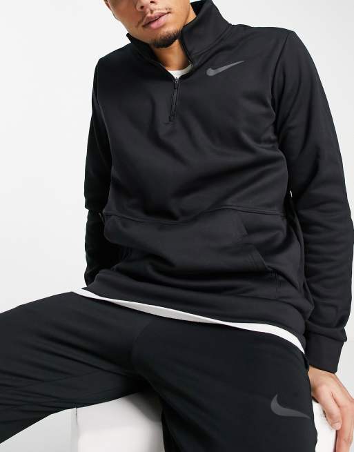 Quarter Zip Sweatshirt - Black