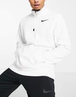 Nike Therma Quarter Zip Fleece Sweatshirt In White Modesens 4611