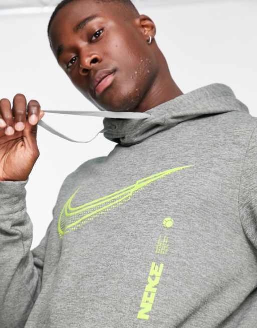 Nike Training Therma swoosh hoodie in gray heather